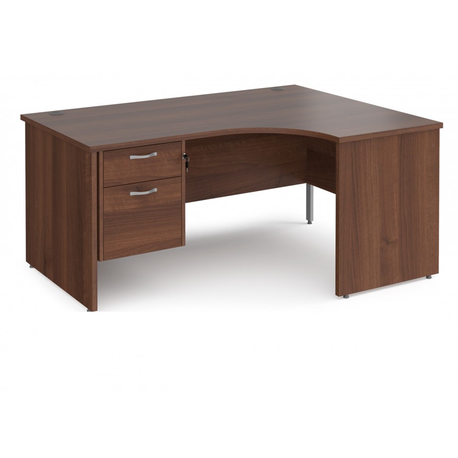 Maestro Panel end Ergonomic desk with Two Drawer Pedestal